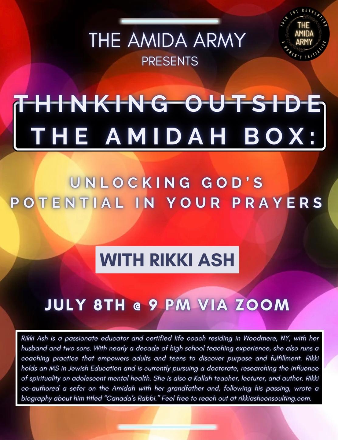 Flier for July 9th, 2024 shiur